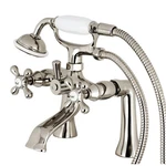 Kingston Brass KS268 Deck Mounted Clawfoot Tub Filler - Nickel. Fixed Price $497.22.