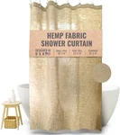 Organic Hemp Fabric Curtain - Perfect For Tub, Bath And Stall Showers. Fixed Price $136.06.