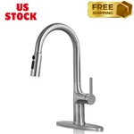 Kitchen Faucet, Brushed Nickel With Pull Down Sprayer. Fixed Price $64.37.