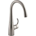 Kohler Simplice Single-handle Bar Faucet Vibrant Stainless, 1.5 Gpm, High Arc. Fixed Price $242.69.