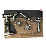 Kingston Brass Vintage Double Handle Kitchen Faucet KS3226* Polished Nickel. Fixed Price $99.99.