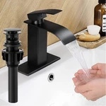 Black Matte Bathroom Sink Faucet Vanity Waterfall Single Handle Mixer Basin Taps. Fixed Price $25.99.