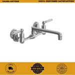 Builders Double-handle Wall Mount Low-arc Standard Kitchen Faucet In Polished. Fixed Price $84.99.