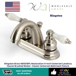 Kingston Brass KB5618PL Restoration 4-INCH Centerset Lavatory Faucet Brushed. Fixed Price $49.99.