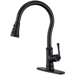 Brass Faucet With Pull Down Sprayer, 3 Modes High Arc Kitchen.... Fixed Price $197.18.