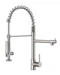 Fapully 100550N Commercial Down Kitchen Faucet Sprayer Brushed Nickel. Fixed Price $138.52.
