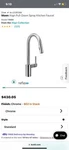 Moen 7565 Align One-handle Modern Kitchen Pulldown Faucet Chrome Open Box. Fixed Price $150.00.