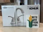New Kohler Ridgeport 4IN Centerset Bathroom Faucet R30997-4D-BN Brushed Nickel. Fixed Price $41.95.
