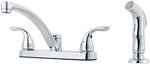 Pfirst Chrome Kitchen Faucet With Spray - Dual Handle Design G1358000. Fixed Price $99.99.