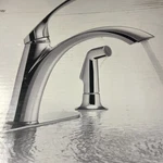 Kohler Standard Kitchen Faucet 1HANDLE+SIDE Sprayer Polished Chrome Ceramic Disc. Fixed Price $75.90.