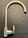 Buster And Punch - Kitchen Faucet Cross Knurled Lever Mixer Steel Finish. Fixed Price $550.00.