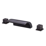 Deck Mount Bathtub Faucet, Oil Rubbed Bronze Waterfall Roman Filler Fauce.... Fixed Price $204.68.