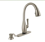 Delta Dominic Kitchen Faucet TOUCH2O & Shieldspray Spotshield Stainless. Fixed Price $399.00.