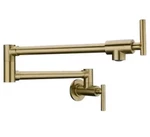 Open Box Anzzi KF-AZ258BG -brass Gold Handle Pot Filler Kitchen Faucet. Fixed Price $119.99.