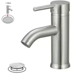 Bwe Hole Single-handle Bathroom Faucet W/pop Up Drain Brushed Nickel. Fixed Price $23.72.