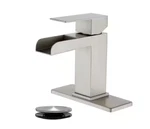 Wellfor Single Hole Bathroom Sink Faucet W/pop-up Drain Brushed Nickel New. Fixed Price $55.32.