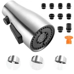 Arcora Kitchen Faucet Spray Head Brushed Nickel, 3-FUNCTION. Fixed Price $32.44.