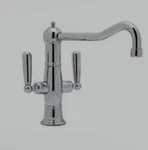 Blanco Terrs Duble Lever Kitchen Faucet, Finish Chrome 157-139-CR. Fixed Price $199.00.