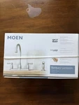 Moen Banbury Double Handle Hi-arc Standard Kitchen Faucet With Side Sprayer New. Fixed Price $95.79.