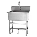 Sani-lav 531F1-0.5 Floor Mount, Hole, Single Foot Pedal, Silver, Scrub Sink. Fixed Price $1916.99.