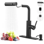 Kitchen Faucet Pull Down Sprayer Aleasha Waterfall Sink Soap. Fixed Price $127.31.