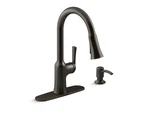 Kohler Brynn Pull-down Kitchen Faucet, 2-SPRAY, Magnetic Docking, Bronze. Fixed Price $299.95.