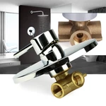 Stainless Steel Shower Faucet Set Rain 1/2" Head Wall Mount Mixer Taps. Fixed Price $43.35.