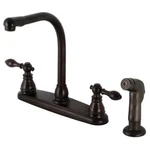 Kingston Brass KB715ACLSP American Classic 8" Deck Kitchen Faucet W/side Sprayer. Fixed Price $90.69.