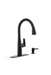 Kohler Easmor Single-handle Pull Down Sprayer Kitchen Faucet Matte Black. Fixed Price $99.00.