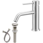 Bwe Bathroom Sink Faucet Brushed Nickel Single Hole & Handle Corrosion Resistant. Fixed Price $27.90.