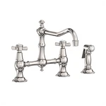 Newport Brass 945-1/15 Fairfield Kitchen Bridge Faucet Polished Nickel. Fixed Price $1786.40.