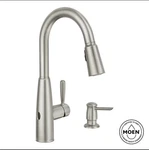 Moen Sperry 87696EWSRS One-handle Pull Touchless Kitchen Faucet Nib. Fixed Price $249.00.