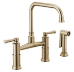 Brizo 62525LFGL Artesso Bridge Kitchen Faucet - Gold. Fixed Price $999.00.