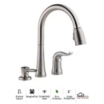 Delta 16970-SD-DST Kate Pullout Spray Kitchen Faucet Brilliance Stainless. Fixed Price $449.40.