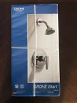 Grohe Start Chrome 1-HANDLE Shower Faucet Multi-function Head New Value Included. Fixed Price $189.00.