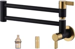 Pot Filler Faucet Black Gold, Arcora Modern Wall Mount 2 Handle. Fixed Price $164.98.