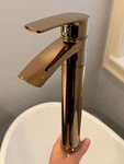 Eisen Home Ariana 12 In. Bathroom Faucet With Swivel Polished Rose Gold Finish. Fixed Price $129.99.