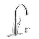 Schon 65710N-B8401 Pull-out Kitchen Faucet W/soap Dispenser, Polished Chrome. Fixed Price $65.00.