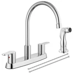 Cinwiny 8" Centerset Kitchen Faucet W/sprayer, 3-HOLE Dual Handle Sink. Fixed Price $67.51.