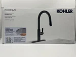 Kohler R38473-BL Rodean Kitchen Faucet Pull Down Matte Black New. Fixed Price $118.99.