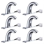 Aquaterior 5" Touchless Bathroom Sink Faucet With Cover Plate Chrome 6 Pack. Fixed Price $449.90.