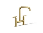 Kohler Purist 7547-4-2MB Two-hole Bridge Kitchen Sink Faucet Slight Wear. Fixed Price $628.82.