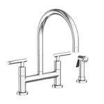 Newport Brass 1500-5413/26 East Linear Kitchen Bridge Faucet Polished Chrome. Fixed Price $1717.80.
