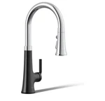 Kohler K-23764-CBL Tone Pull Down Kitchen Faucet W/ Spray Head Chrome & Black. Fixed Price $474.99.