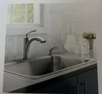 Faucet Kohler Linwood Pull-out Kitchen Stainless R29670 W/ Soap Dispenser Sealed. Fixed Price $115.97.