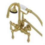 Kingston Brass AE7T7 Aqua Vintage Wall Mount Clawfoot Tub Faucet, Brushed. Fixed Price $263.71.