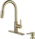 Glacier Bay HD67780-104405 1-HANDLE Pull-down Sprayer Faucet, Turbo Matte Gold. Fixed Price $55.90.