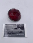 Red Large Vintage Glass Reflector Jewel Bike License Topper Accessory Guide. Fixed Price $75.00.