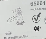 Brizo Rook 65061LF-PC Polished Chrome Channel Spout Bathroom Faucet. Fixed Price $649.95.