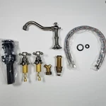 Ggstudy 8-16 Inch Two Handles 3 Holes Widespread Bathroom Sink Faucet Nickel. Fixed Price $59.46.